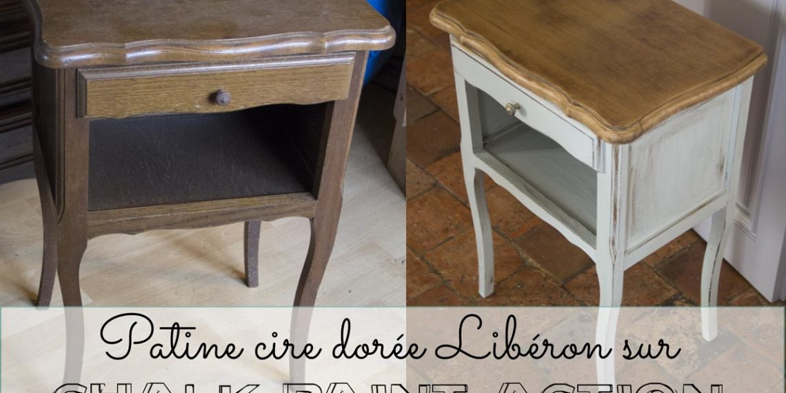 Patine cire dorée Libéron sur Chalk Paint Action