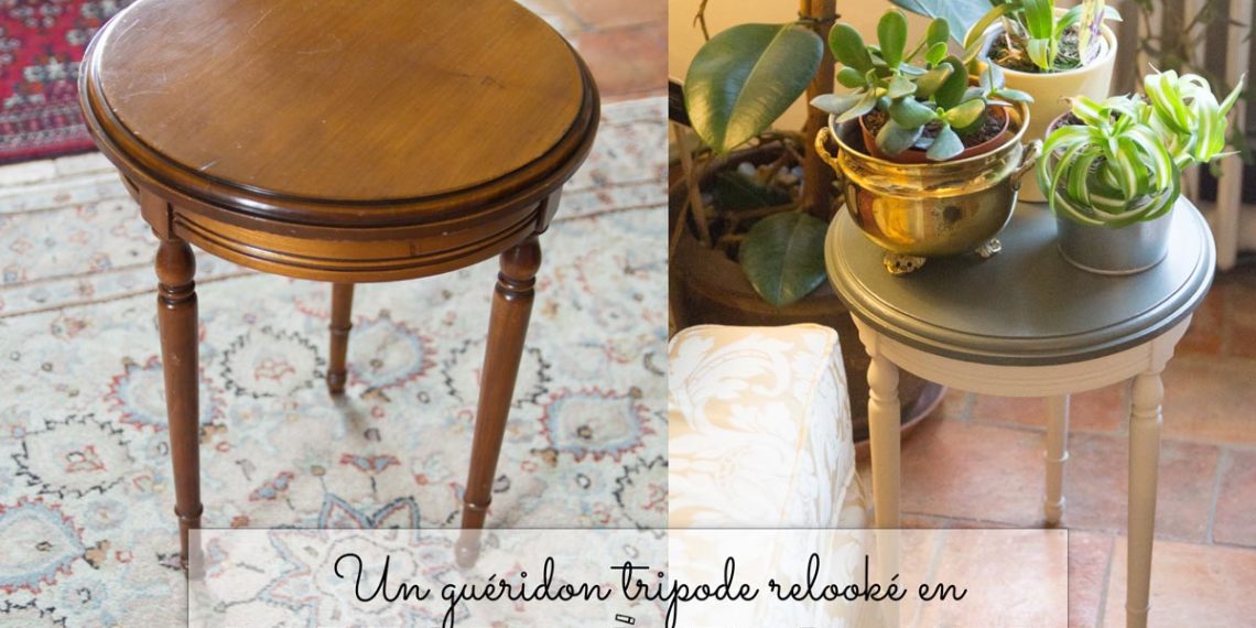 Un guéridon tripode relooké en support à plantes