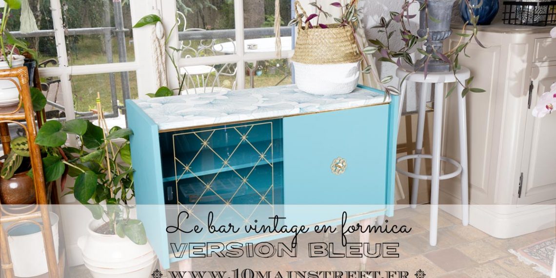 Le bart vintage en formica : version bleue