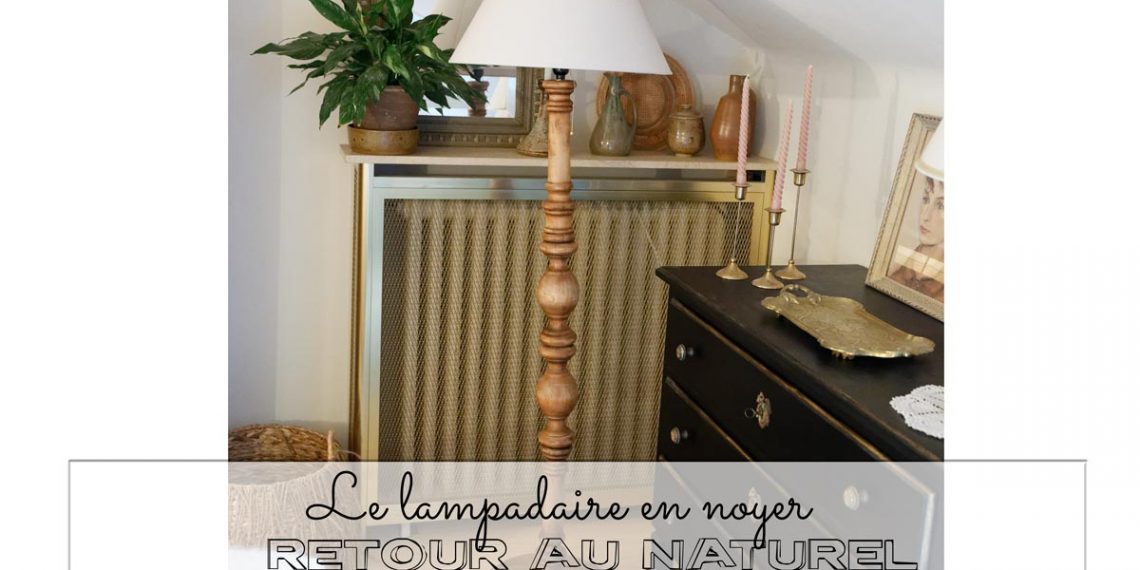 Le lampadaire en noyer : retour au naturel