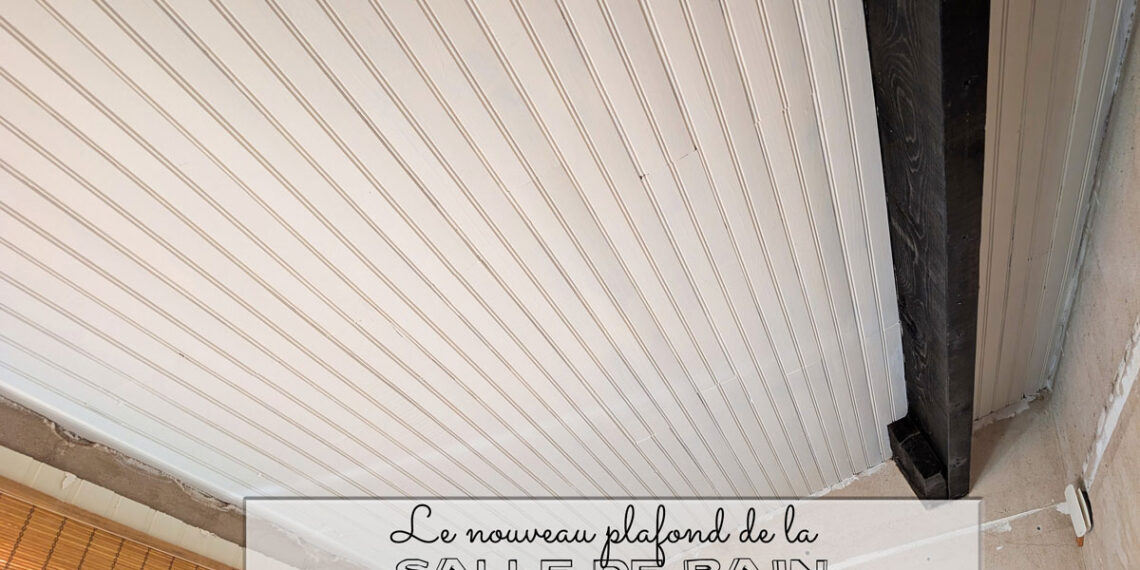 Le nouveau plafond de la salle de bain