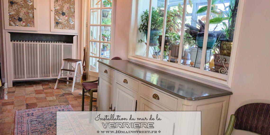 Installation du mur de la verrière