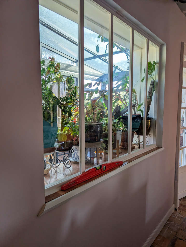 Pose de la moulure de la verrière