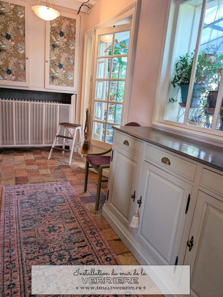 Installation du mur de la verrière