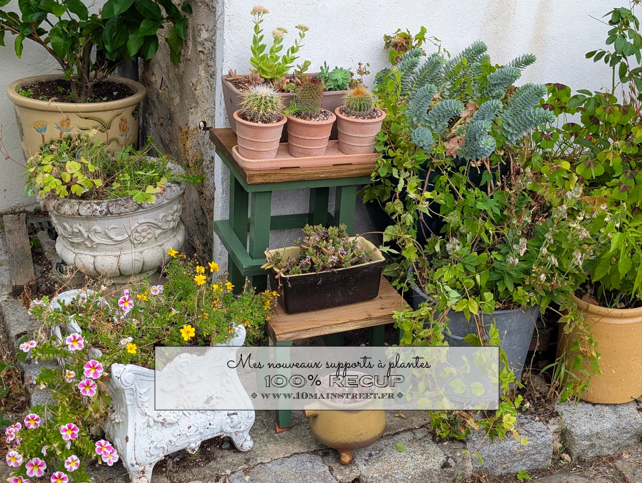 Mes nouveaux supports à plantes 100% récup