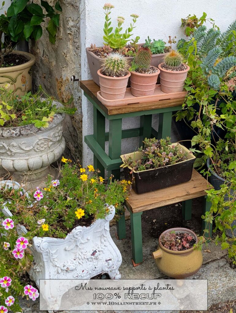 Mes nouveaux supports à plantes 100% récup